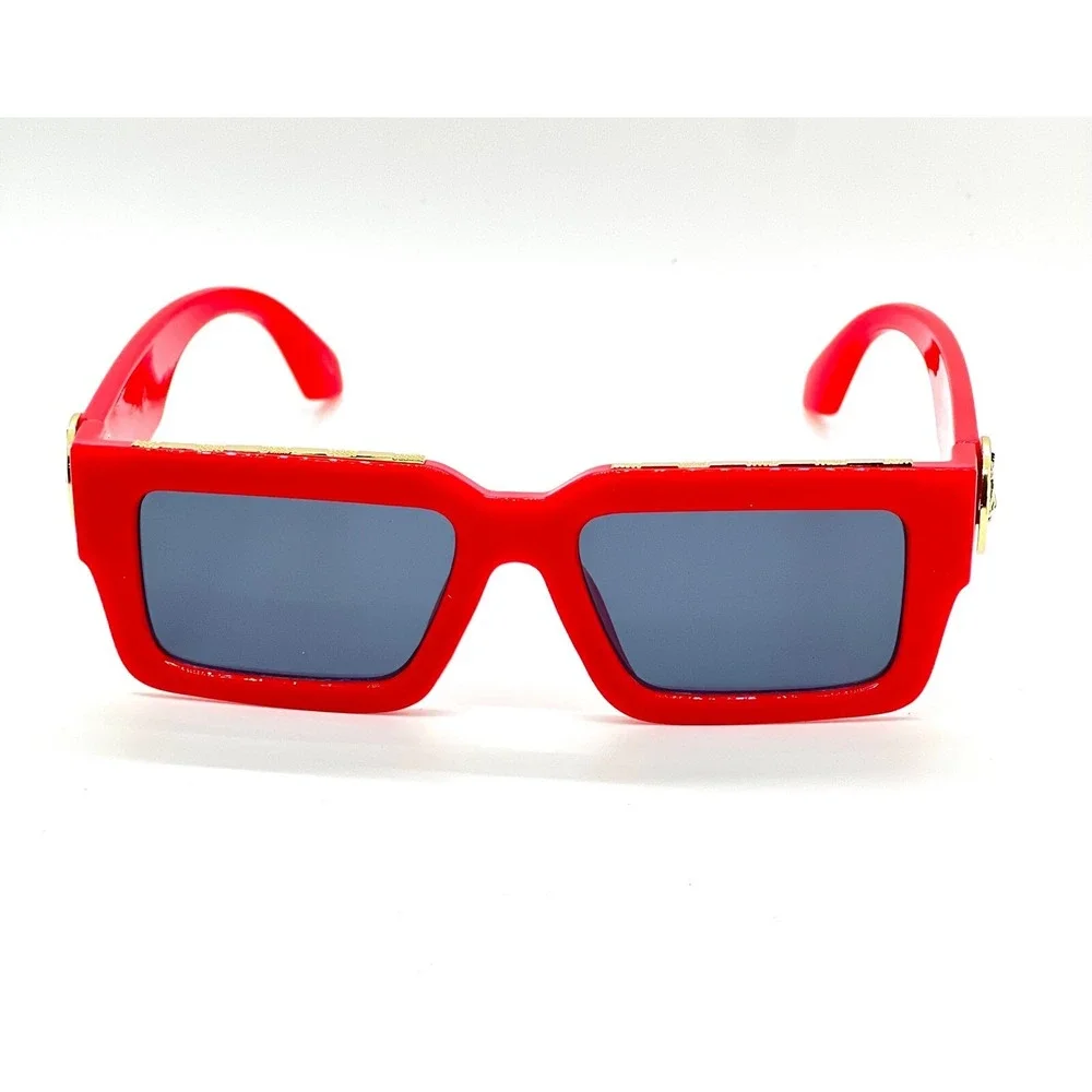 Horned Rim Retro‎ Sunglasses Womens Mens Vintage Retro Square Sunglasses Red New
